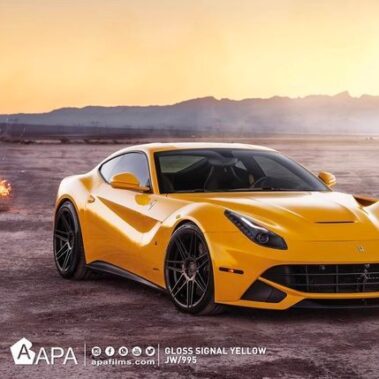 autó fólia sárga ferrari