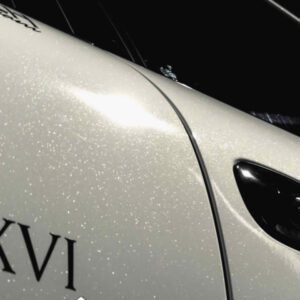 csillámos fehér autófólia